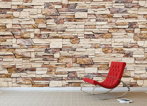 Brick wall Wall Mural Wallpaper - Canvas Art Rocks - 2