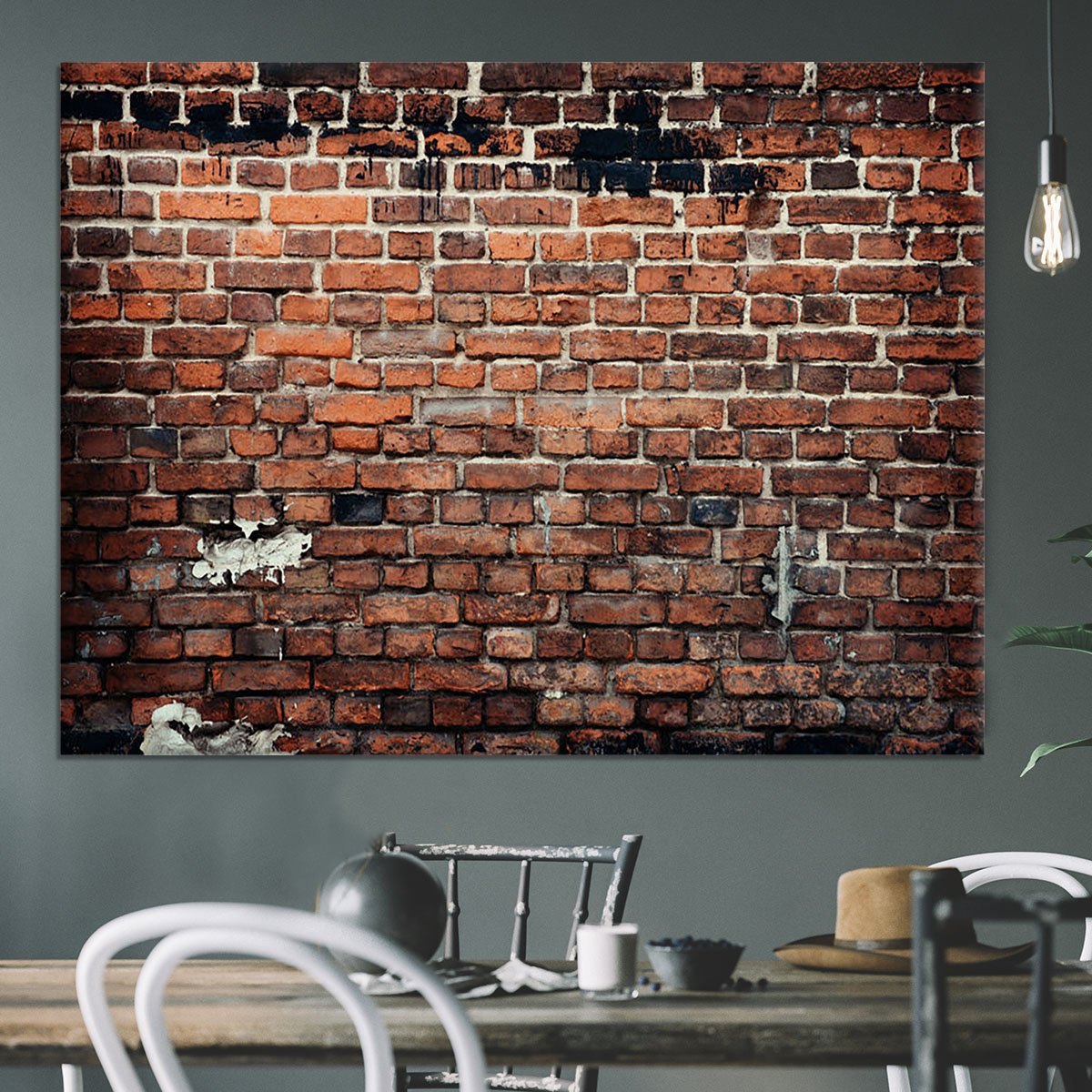 Brick wall background Canvas Print or Poster