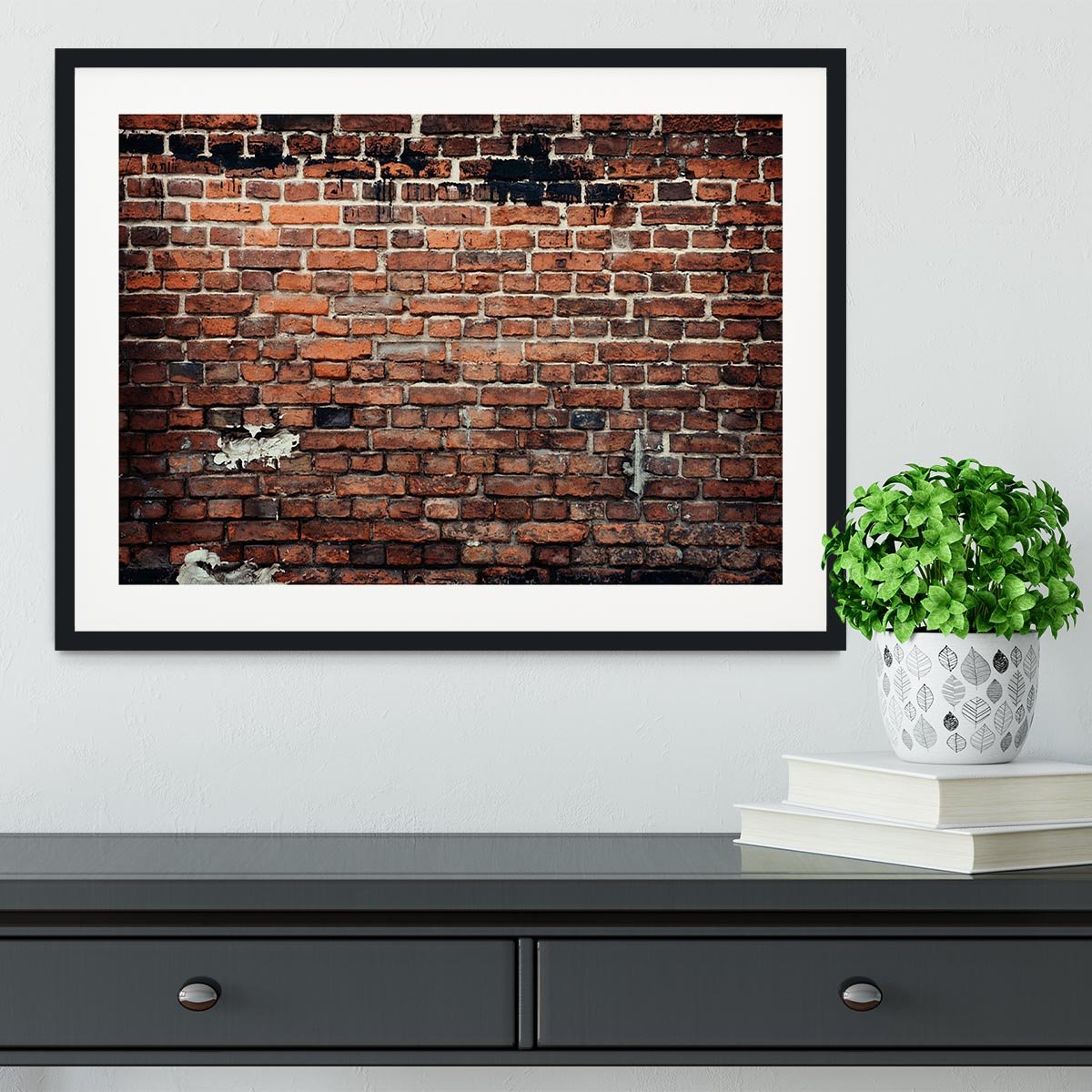 Brick wall background Framed Print - Canvas Art Rocks - 1
