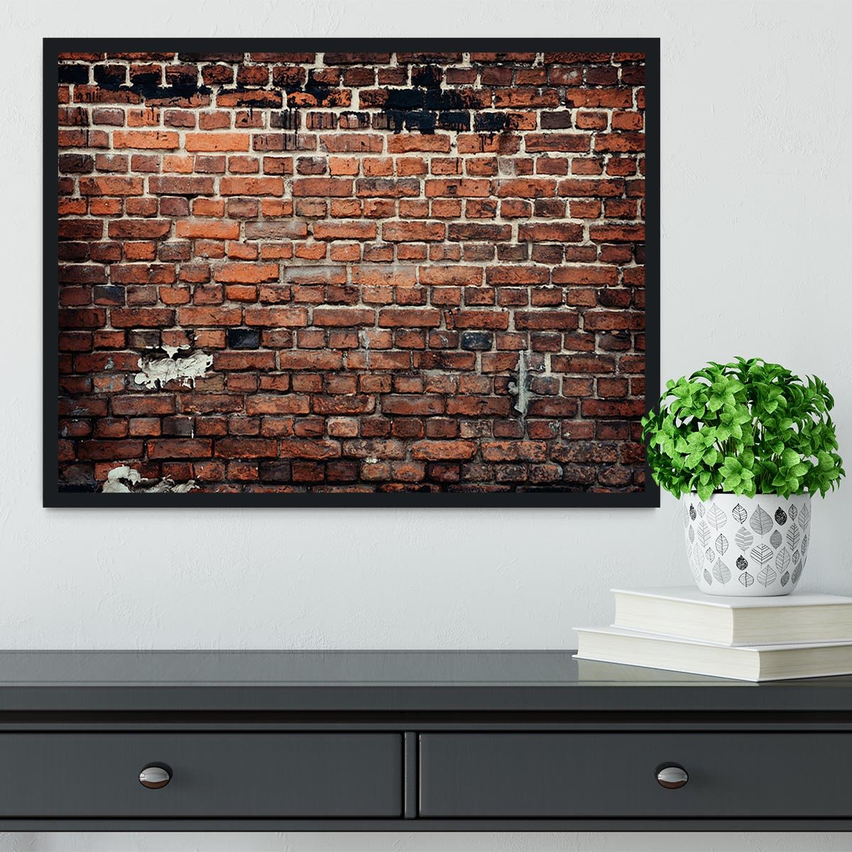 Brick wall background Framed Print - Canvas Art Rocks - 2