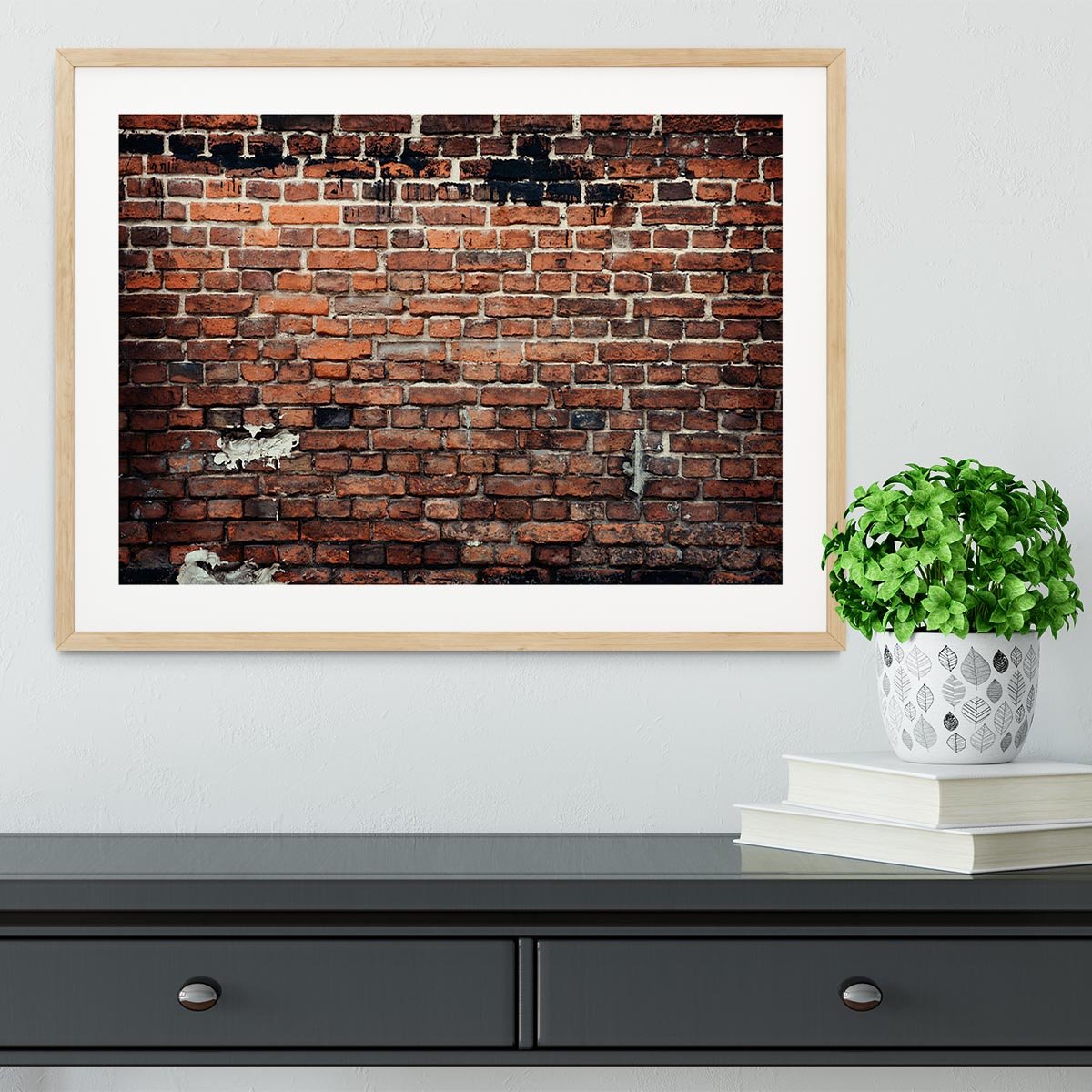 Brick wall background Framed Print - Canvas Art Rocks - 3