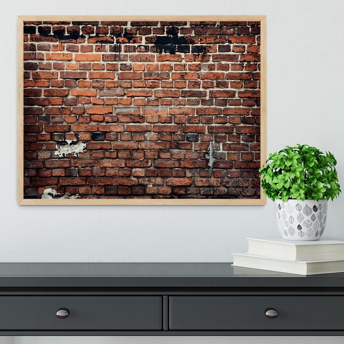 Brick wall background Framed Print - Canvas Art Rocks - 4