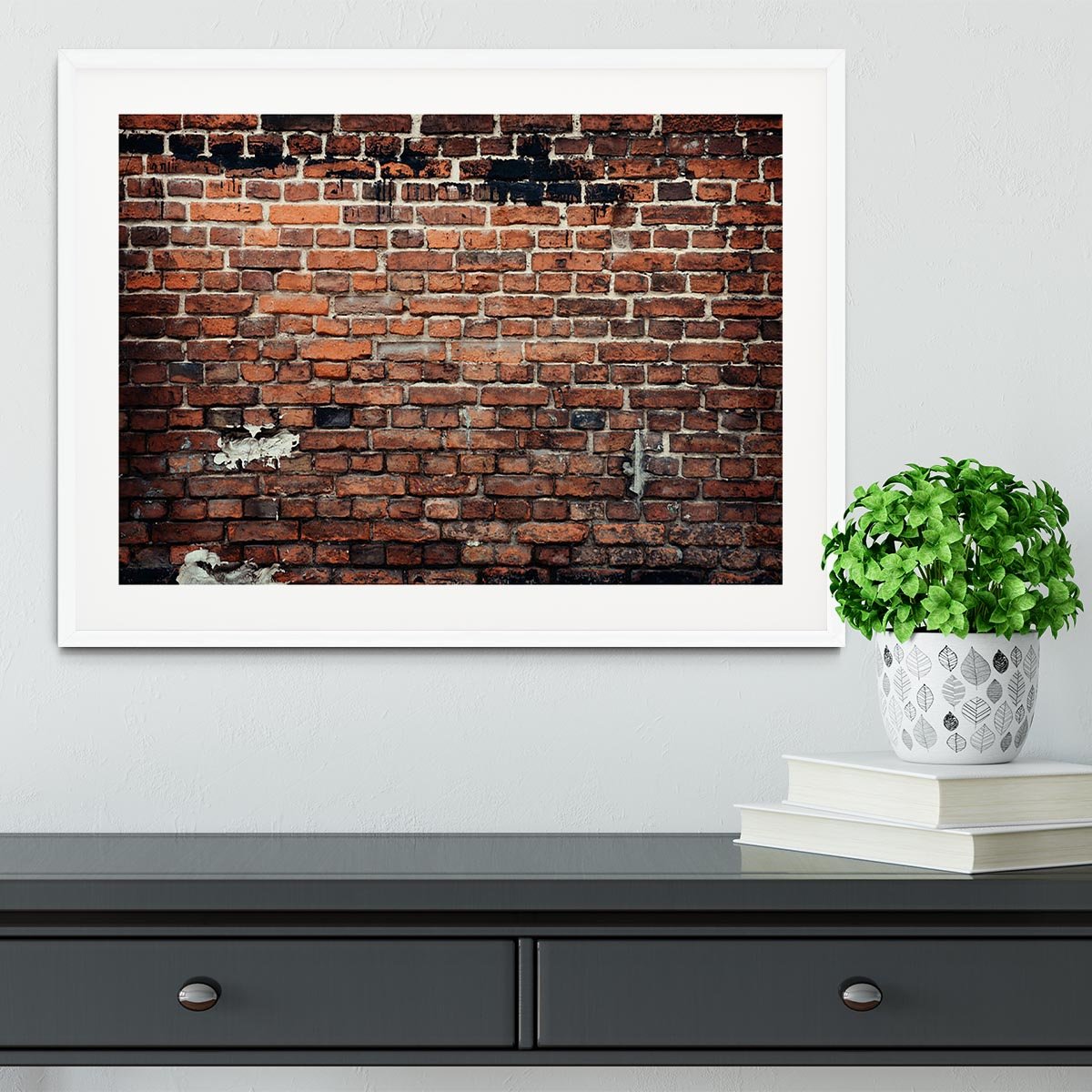 Brick wall background Framed Print - Canvas Art Rocks - 5
