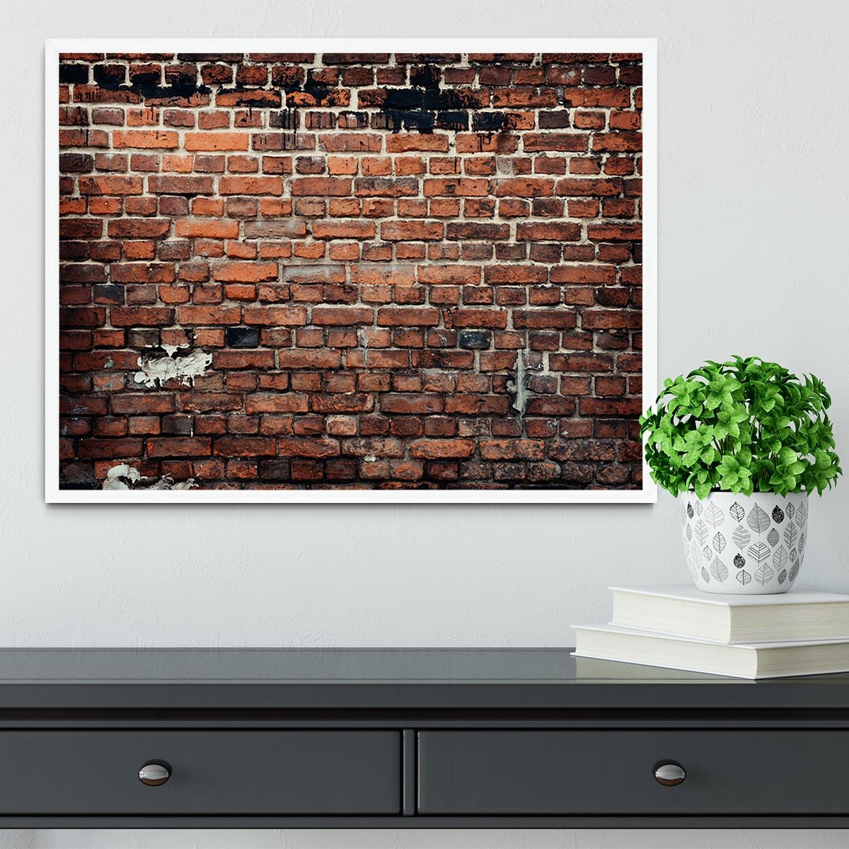 Brick wall background Framed Print - Canvas Art Rocks -6