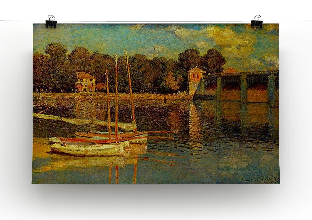 Bridge at Argenteuil by Monet Canvas Print & Poster - Canvas Art Rocks - 2