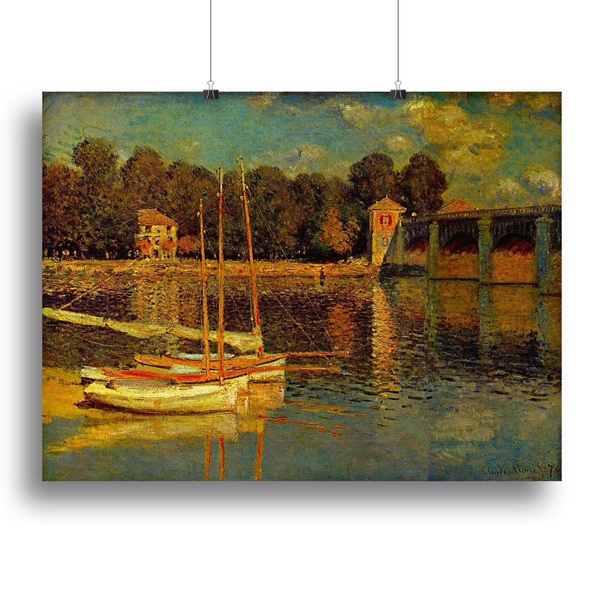 Bridge at Argenteuil by Monet Canvas Print or Poster