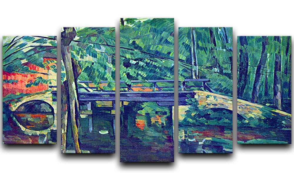 Bridge in the forest by Cezanne 5 Split Panel Canvas - Canvas Art Rocks - 1