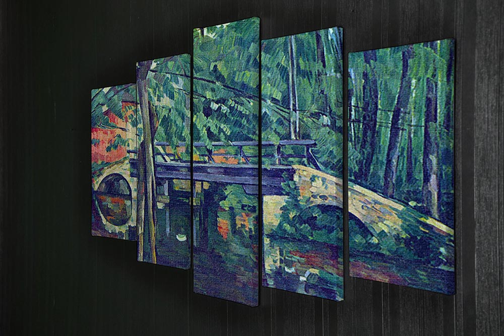 Bridge in the forest by Cezanne 5 Split Panel Canvas - Canvas Art Rocks - 2
