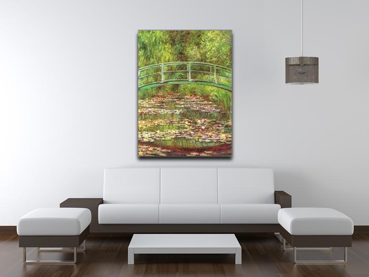 Bridge over the sea rose pond by Monet Canvas Print & Poster - Canvas Art Rocks - 4