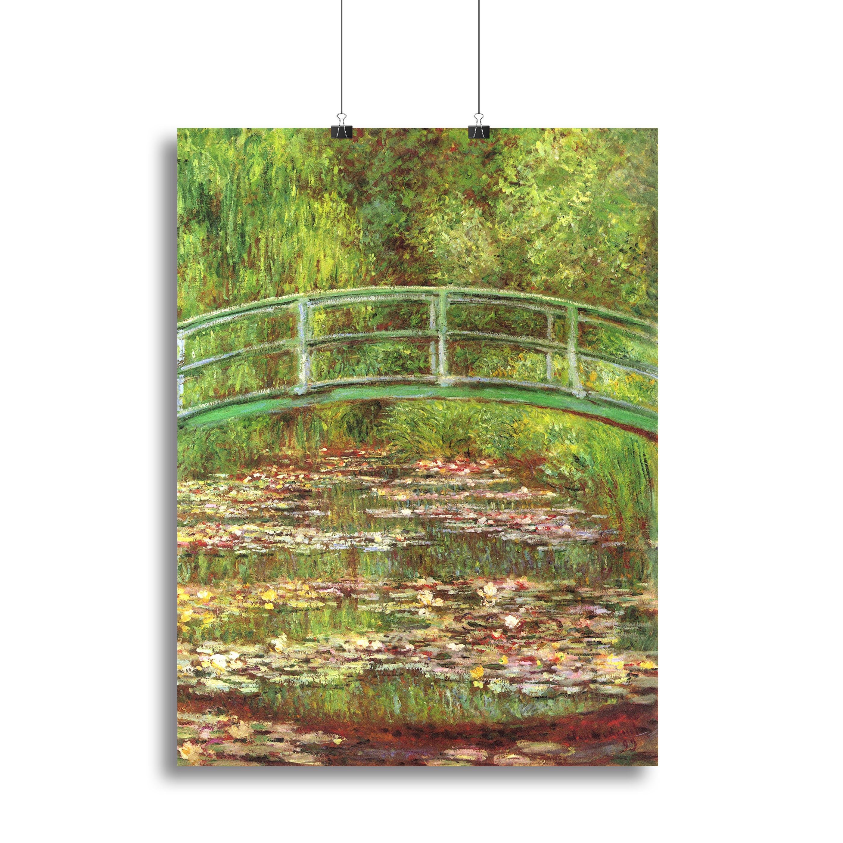 Bridge over the sea rose pond by Monet Canvas Print or Poster
