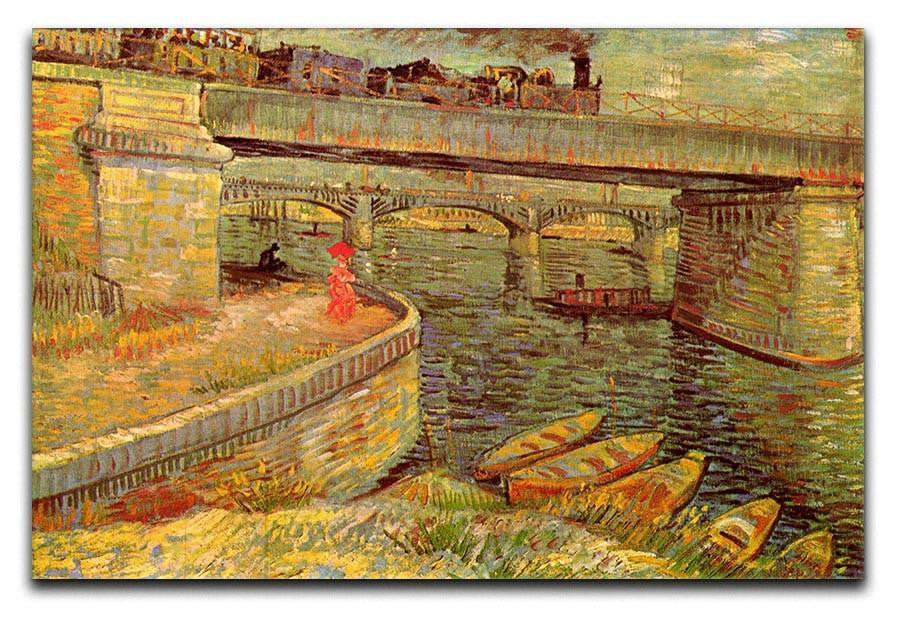 Bridges across the Seine at Asnieres by Van Gogh Canvas Print & Poster  - Canvas Art Rocks - 1