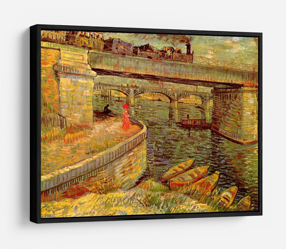 Bridges across the Seine at Asnieres by Van Gogh HD Metal Print