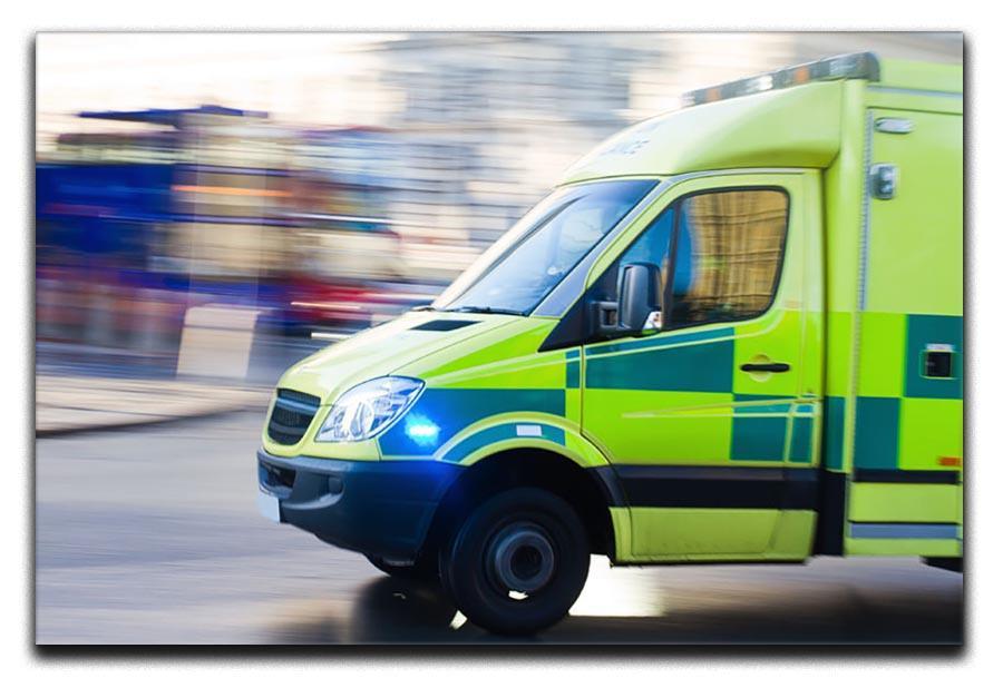 British ambulance in motion blur Canvas Print or Poster  - Canvas Art Rocks - 1