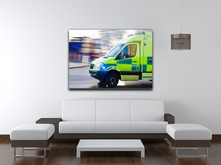 British ambulance in motion blur Canvas Print or Poster - Canvas Art Rocks - 4