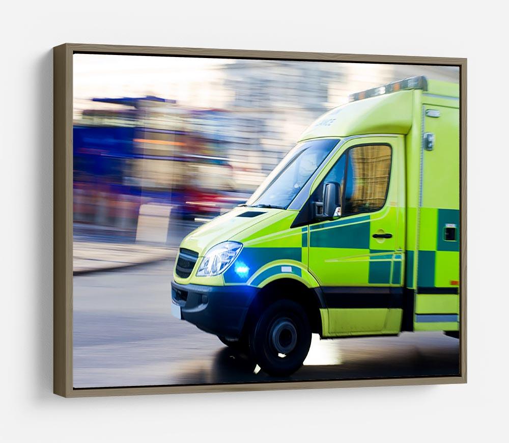 British ambulance in motion blur HD Metal Print