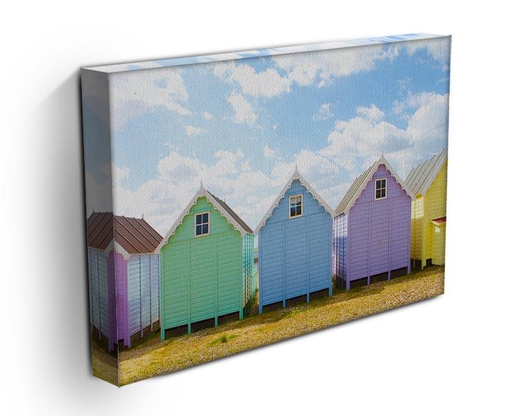 British beach huts on a bright sunny day Canvas Print or Poster - Canvas Art Rocks - 3