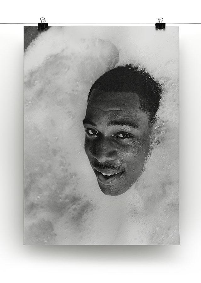 British boxer Frank Bruno in the Jacuzzi Canvas Print or Poster - Canvas Art Rocks - 2
