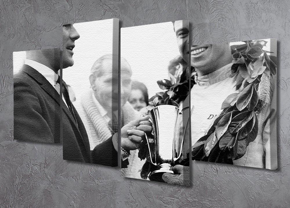 British racing drivers Jim Clark and Stirling Moss 4 Split Panel Canvas - Canvas Art Rocks - 2