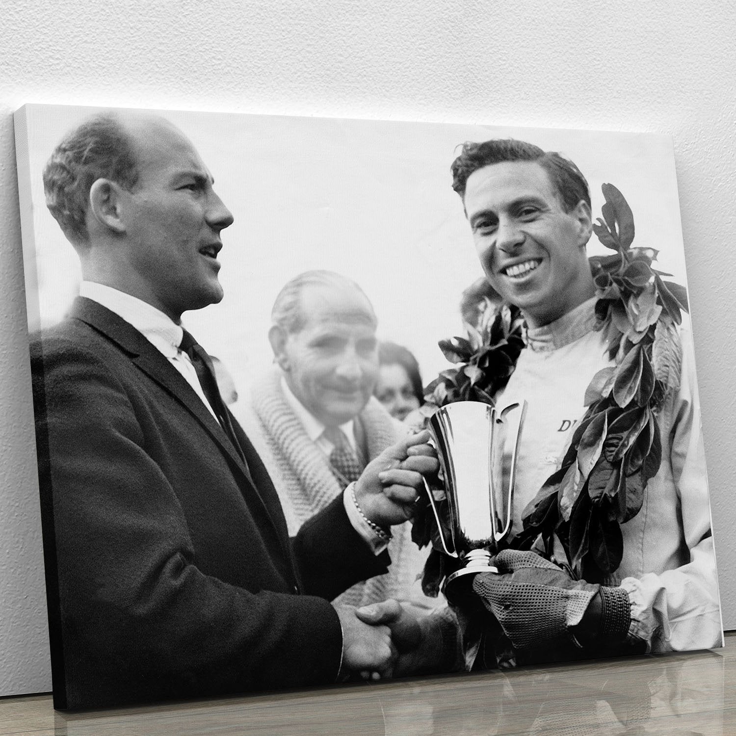 British racing drivers Jim Clark and Stirling Moss Canvas Print or Poster