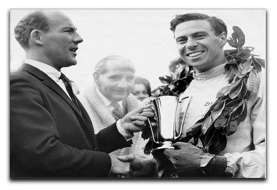 British racing drivers Jim Clark and Stirling Moss Canvas Print or Poster  - Canvas Art Rocks - 1