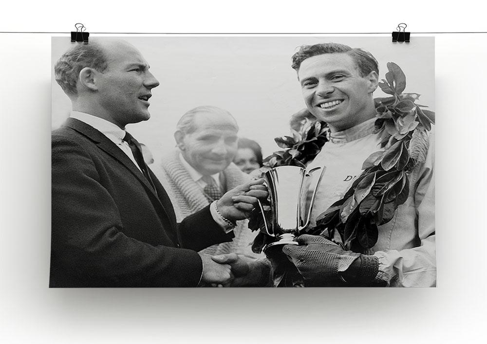 British racing drivers Jim Clark and Stirling Moss Canvas Print or Poster - Canvas Art Rocks - 2