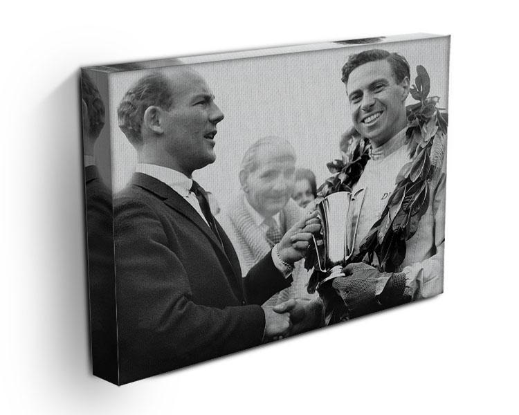 British racing drivers Jim Clark and Stirling Moss Canvas Print or Poster - Canvas Art Rocks - 3