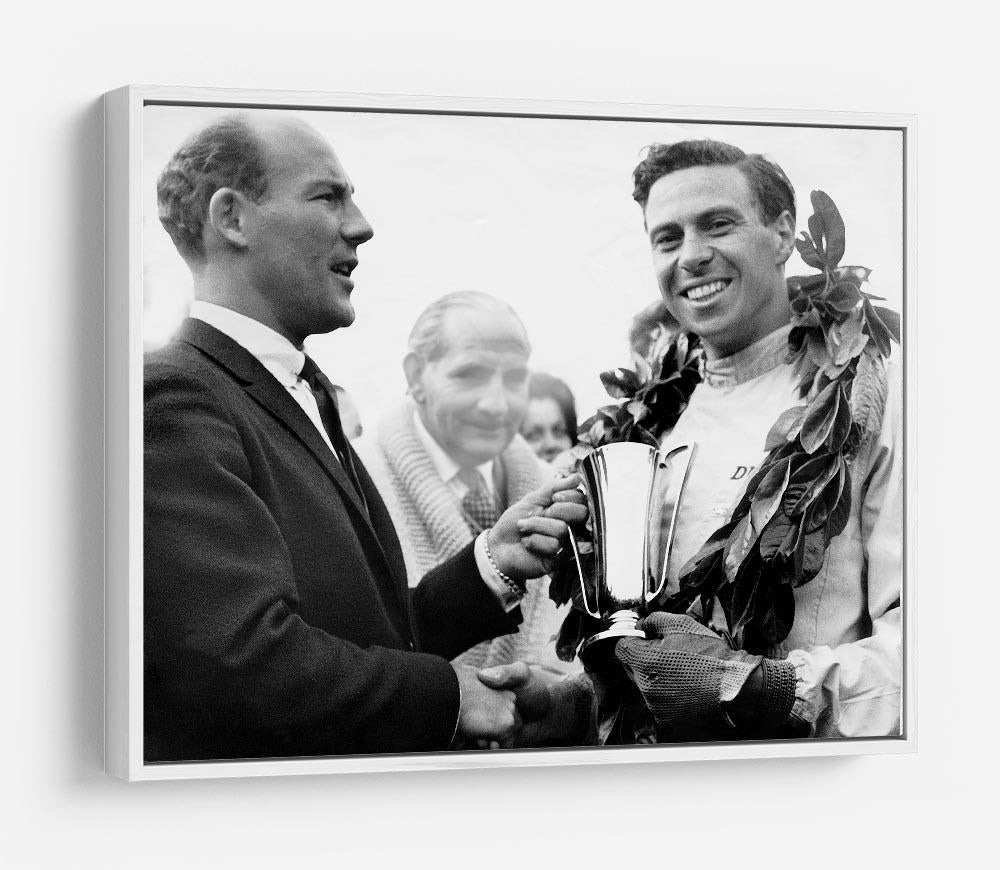 British racing drivers Jim Clark and Stirling Moss HD Metal Print