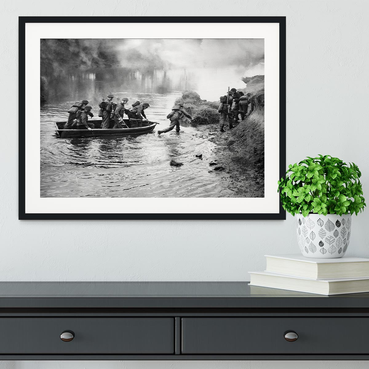 British troops training Framed Print - Canvas Art Rocks - 1