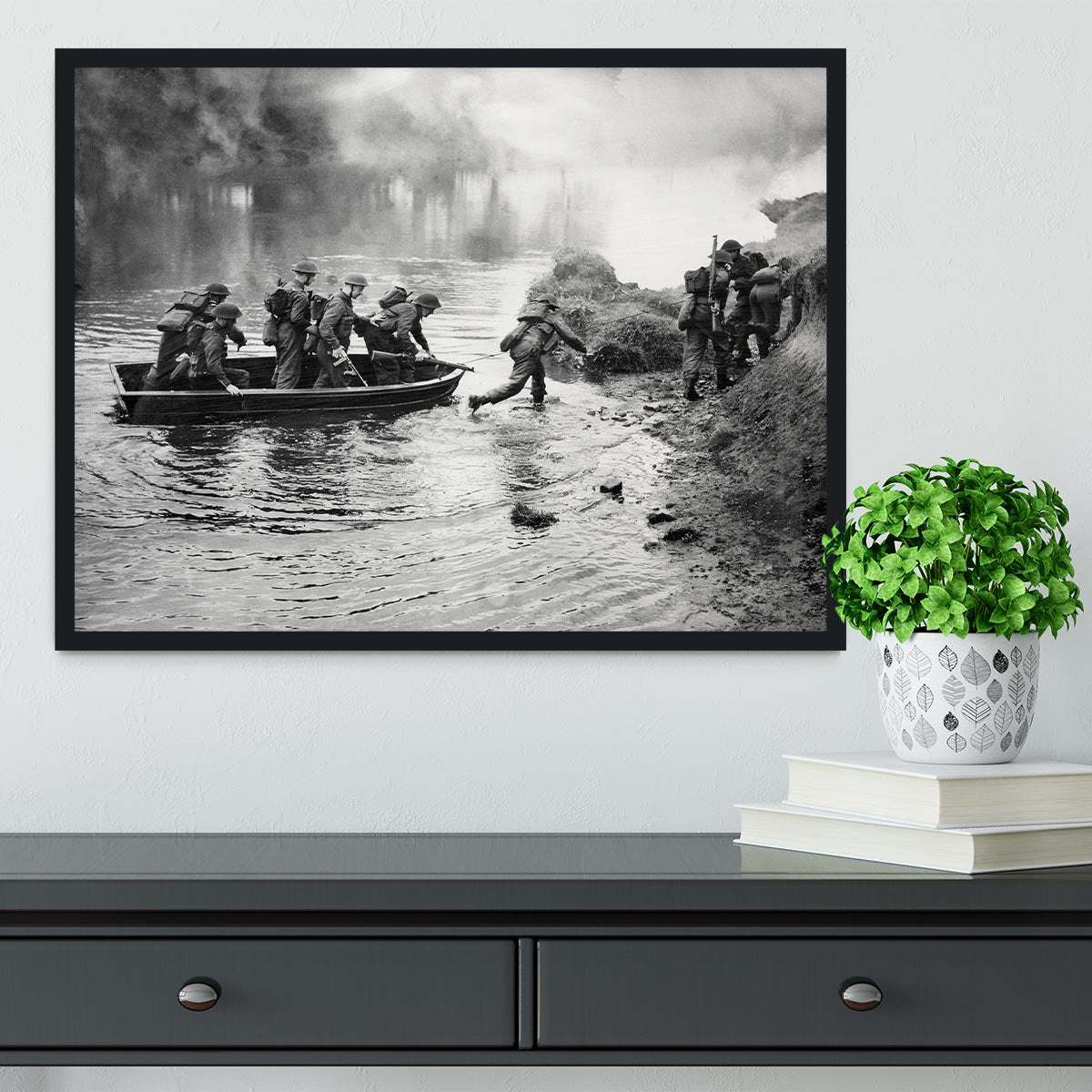 British troops training Framed Print - Canvas Art Rocks - 2
