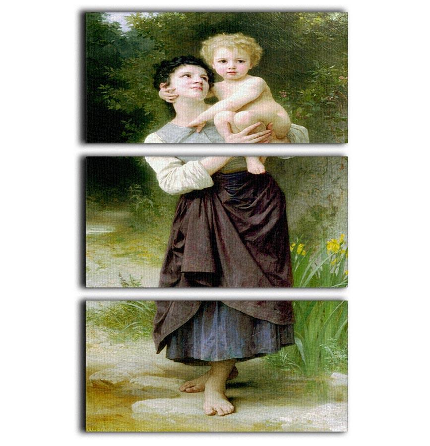 Brother And Sister By Bouguereau 3 Split Panel Canvas Print - Canvas Art Rocks - 1
