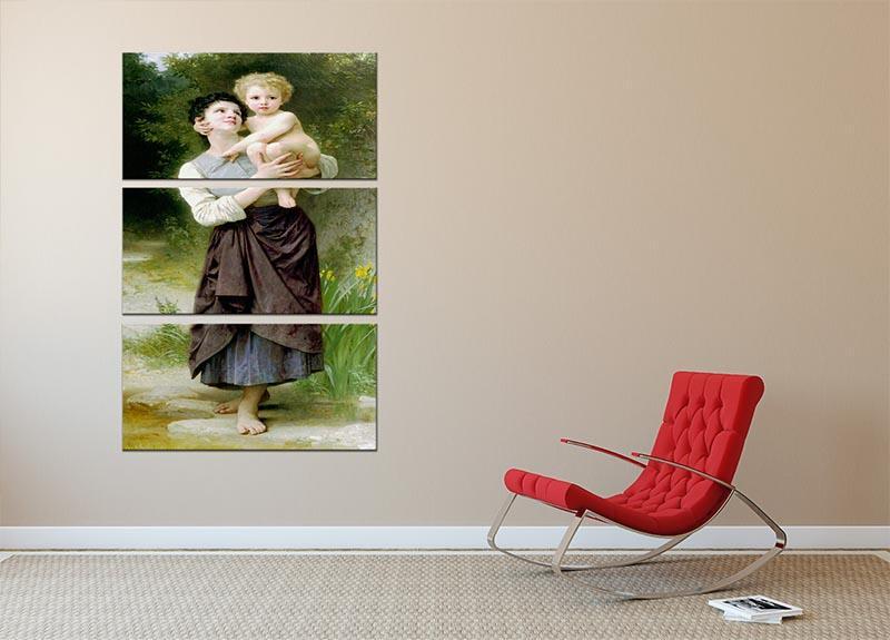 Brother And Sister By Bouguereau 3 Split Panel Canvas Print - Canvas Art Rocks - 2