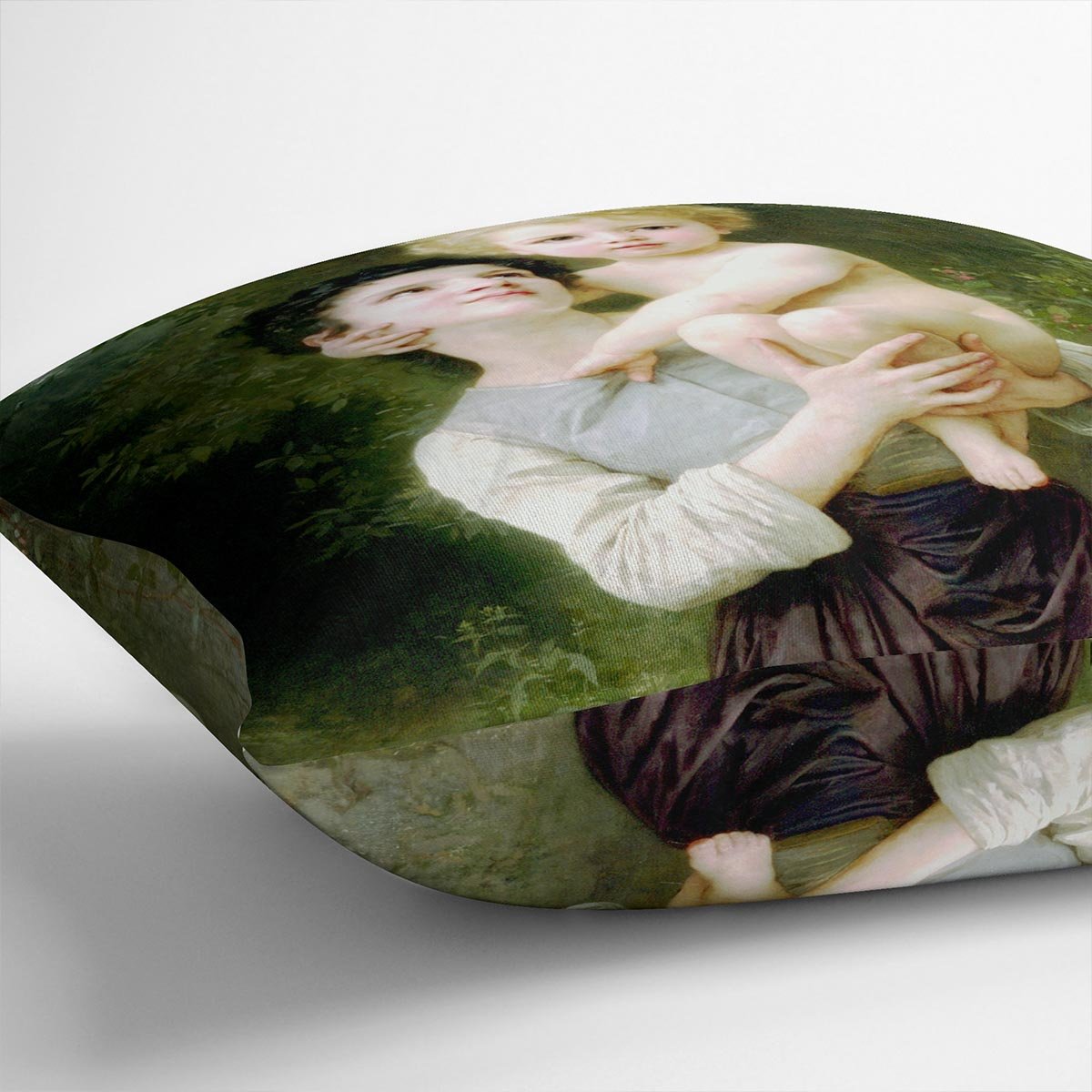 Brother And Sister By Bouguereau Throw Pillow