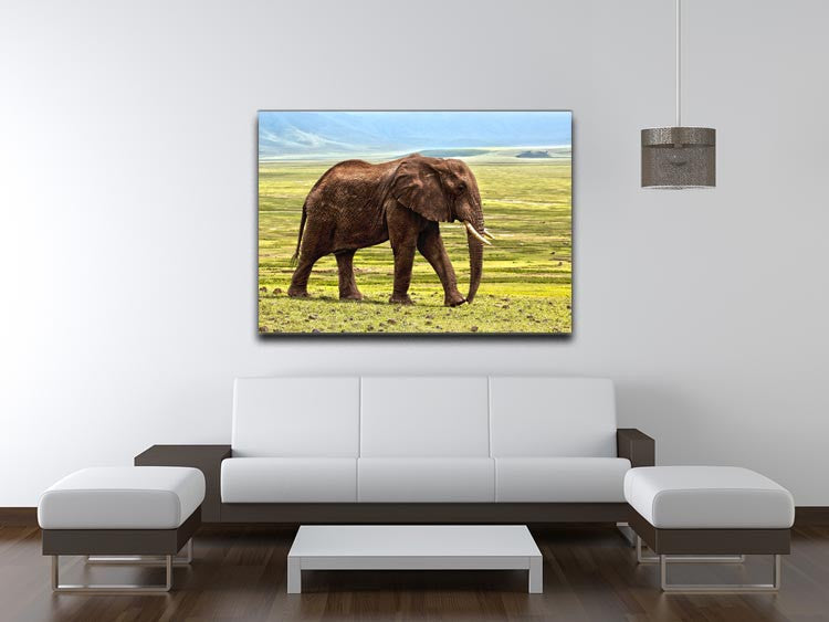 Brown Elephant Print - Canvas Art Rocks - 4