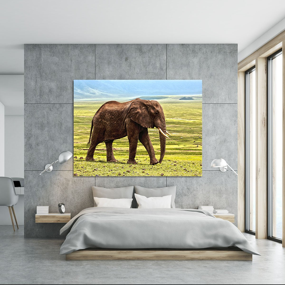 Brown Elephant Canvas Print or Poster