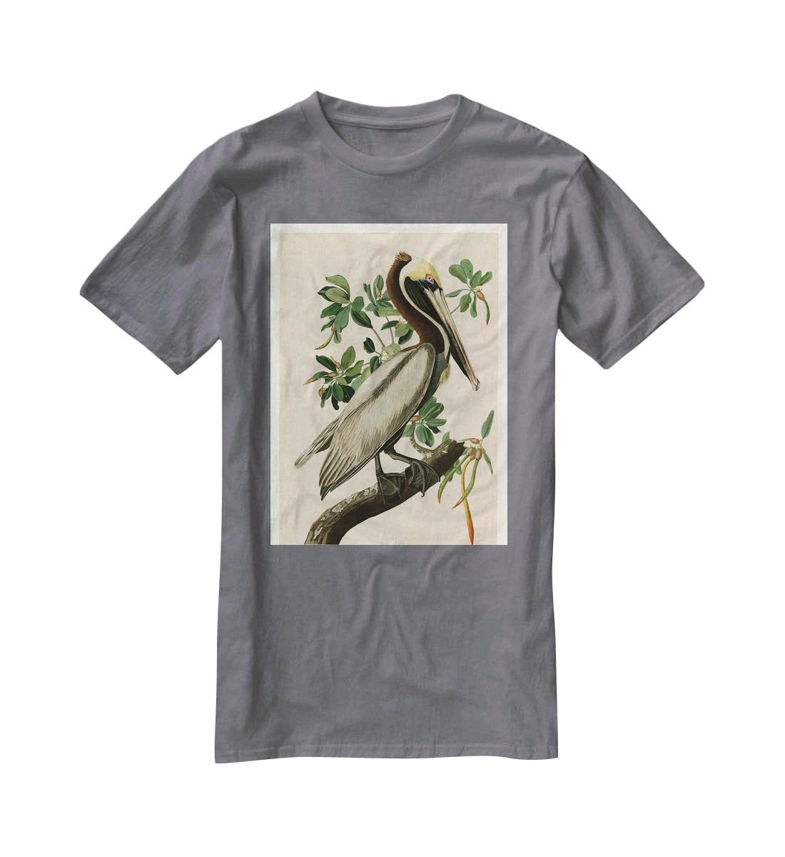 Brown Pelican 2 by Audubon T-Shirt - Canvas Art Rocks - 3