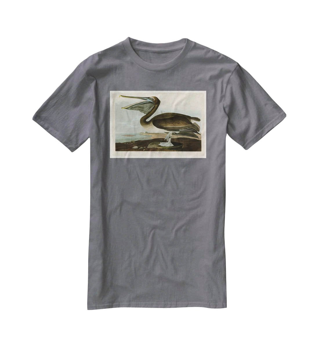 Brown Pelican by Audubon T-Shirt - Canvas Art Rocks - 3