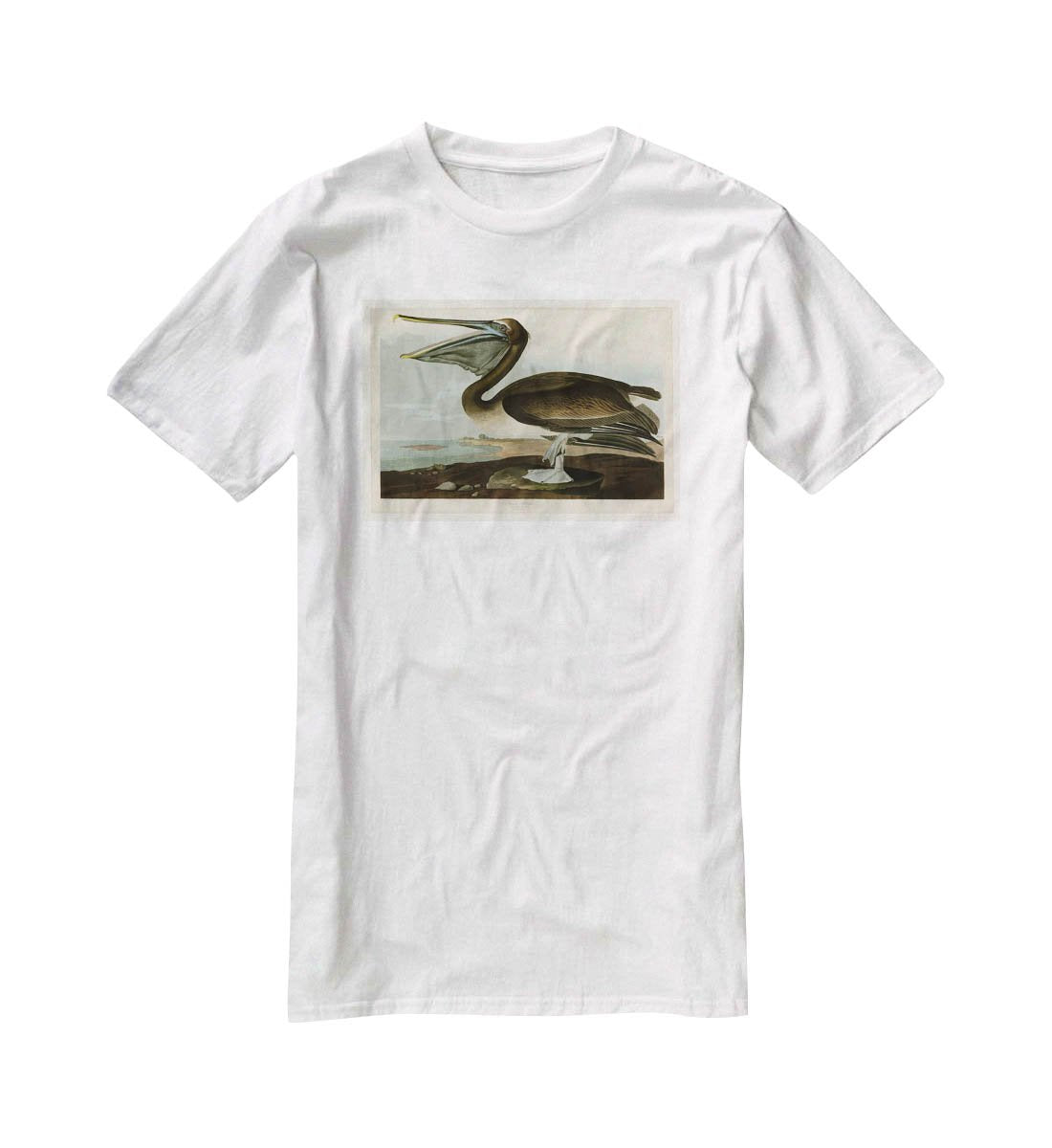 Brown Pelican by Audubon T-Shirt - Canvas Art Rocks - 5