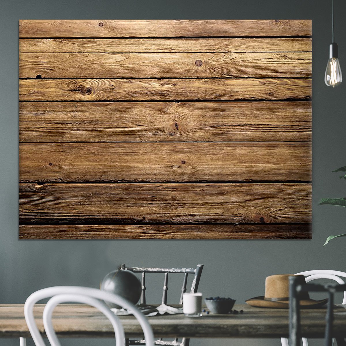 Brown wood texture Canvas Print or Poster