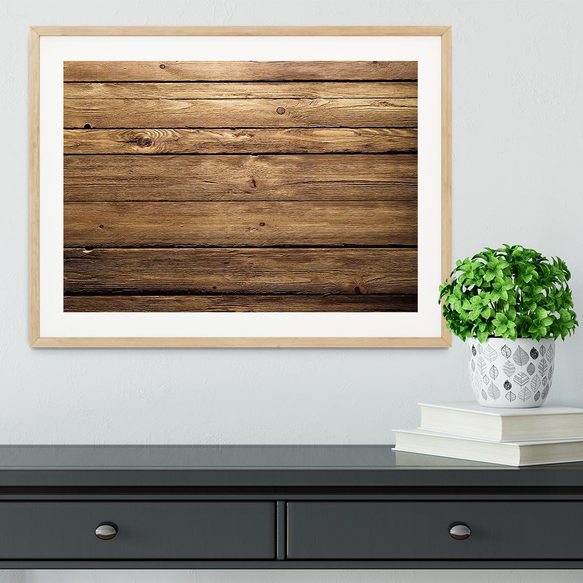 Brown wood texture Framed Print - Canvas Art Rocks - 3