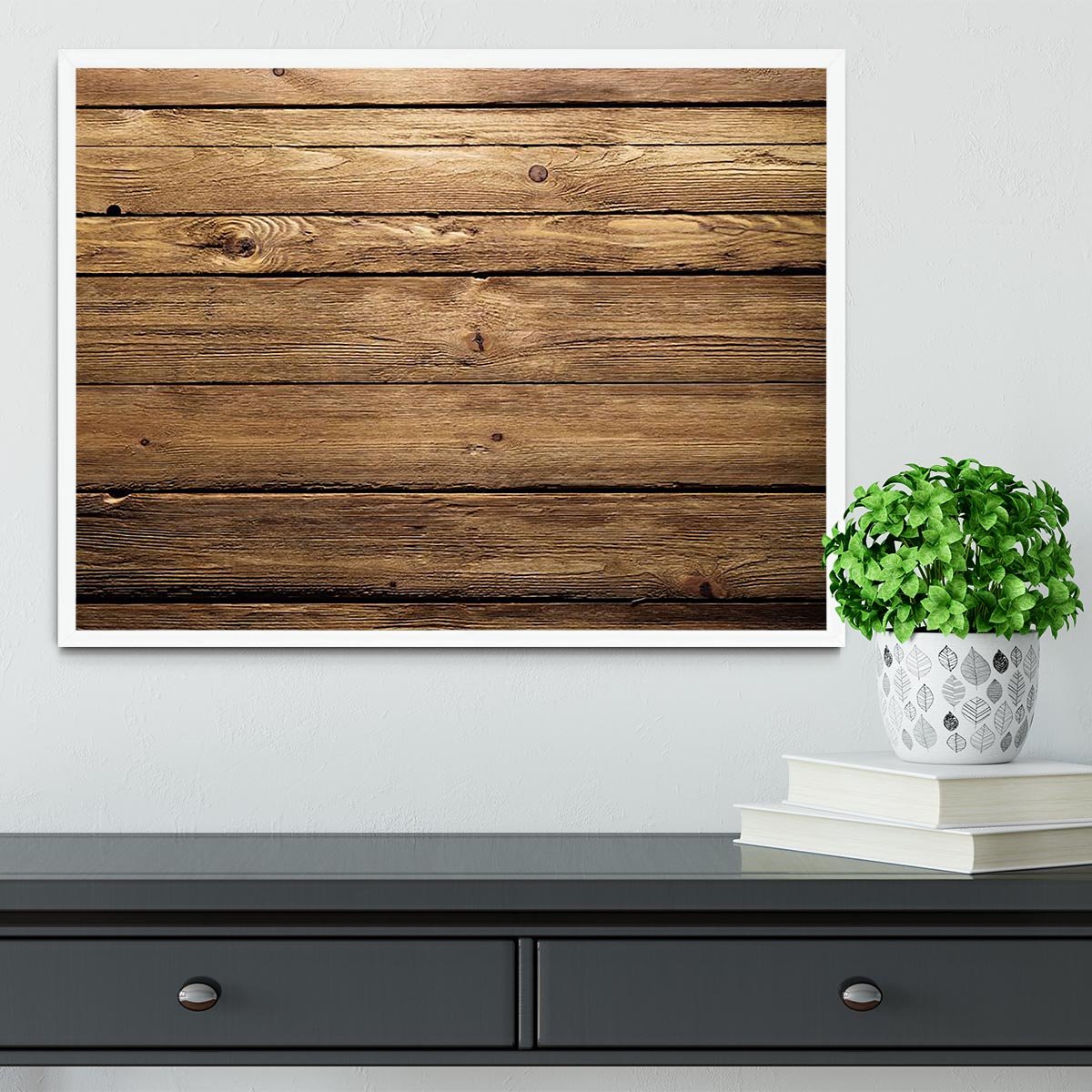 Brown wood texture Framed Print - Canvas Art Rocks -6