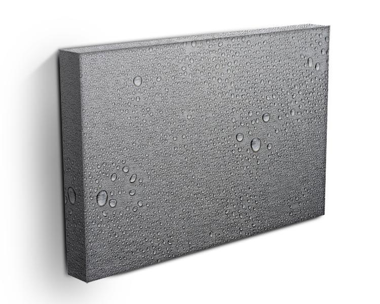 Brushed metal surface with water Canvas Print or Poster - Canvas Art Rocks - 3