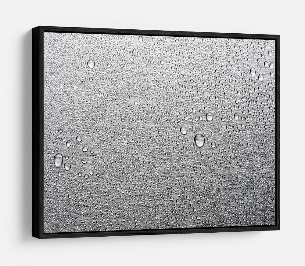 Brushed metal surface with water HD Metal Print - Canvas Art Rocks - 6
