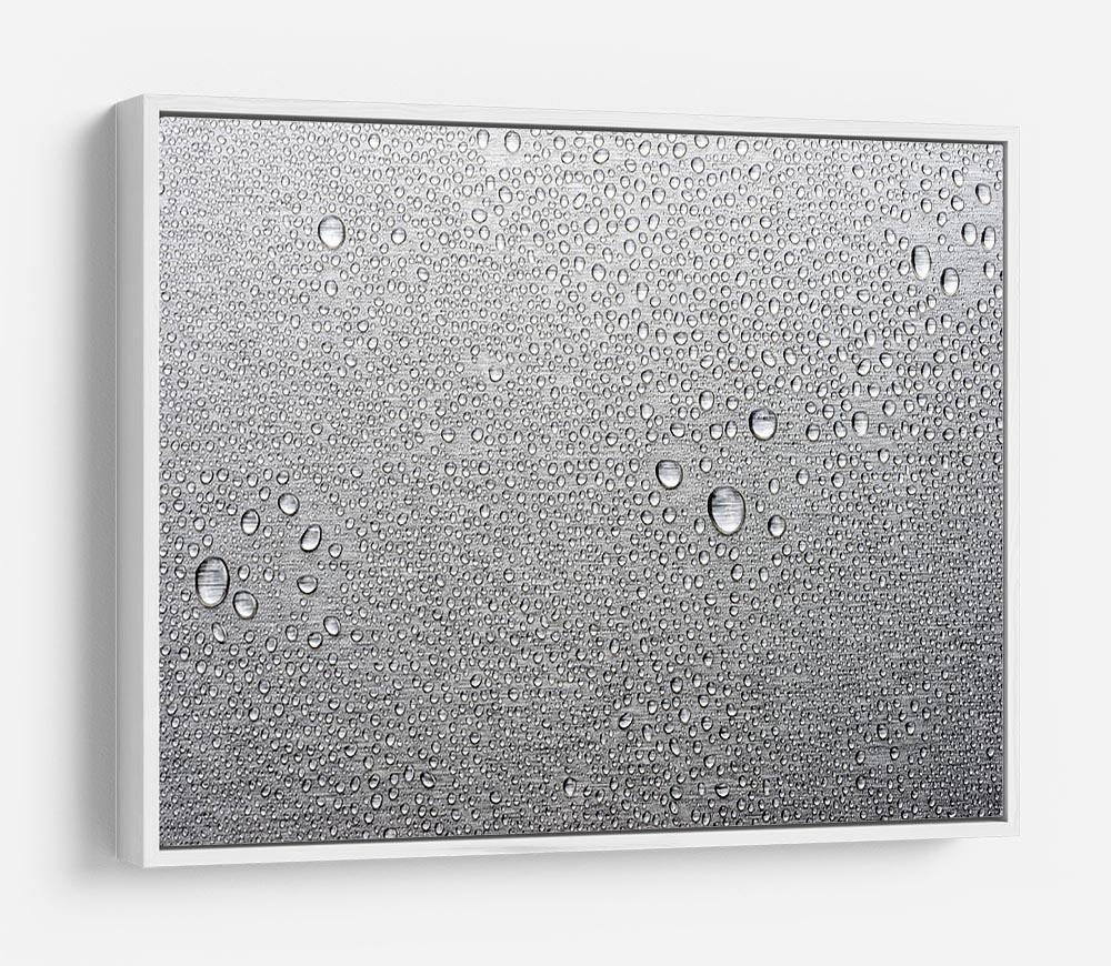 Brushed metal surface with water HD Metal Print - Canvas Art Rocks - 7
