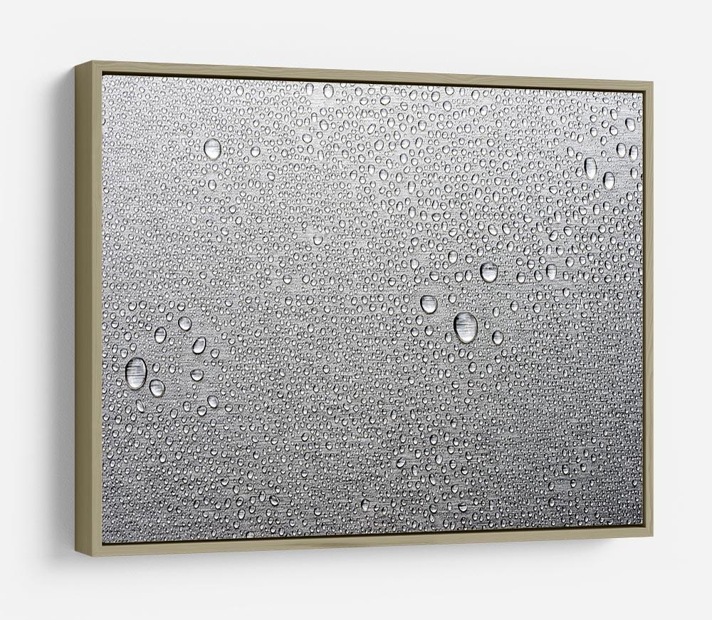 Brushed metal surface with water HD Metal Print - Canvas Art Rocks - 8