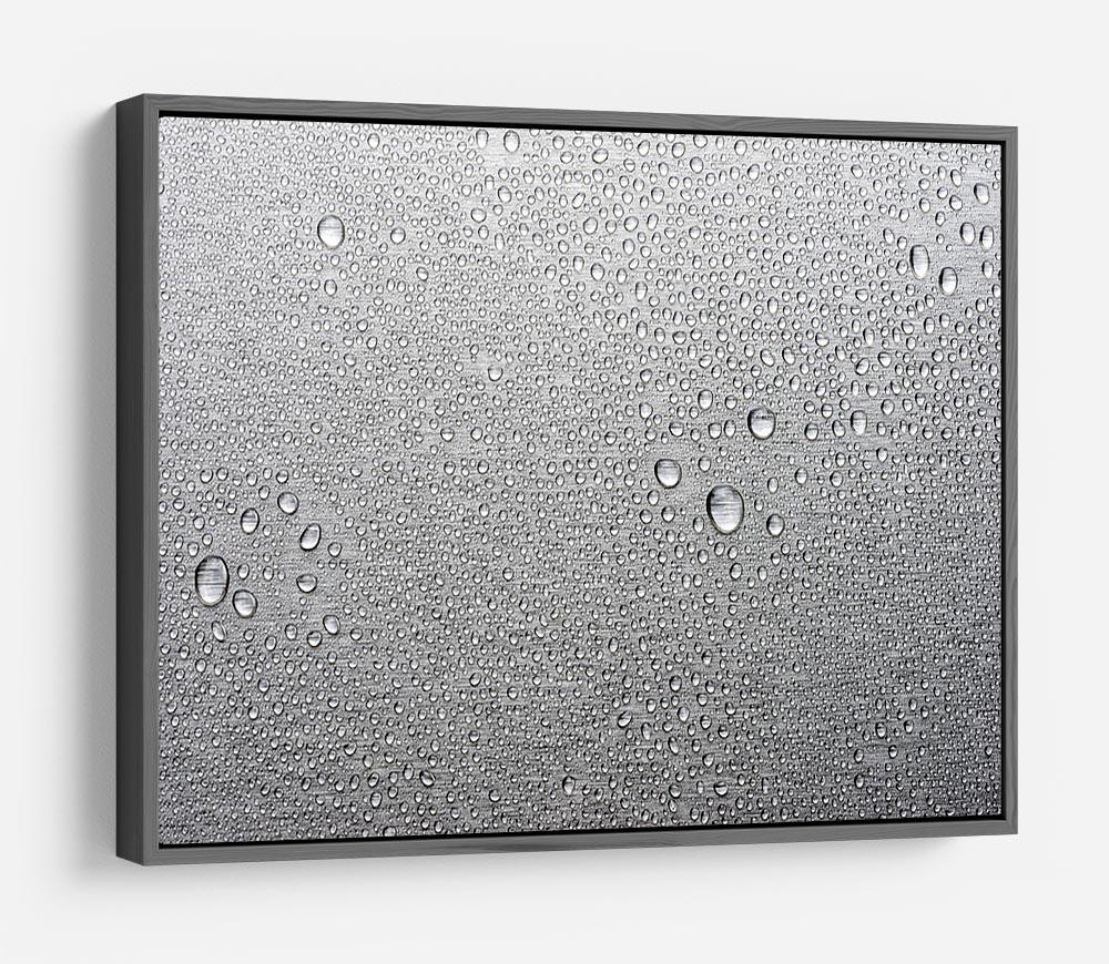 Brushed metal surface with water HD Metal Print - Canvas Art Rocks - 9
