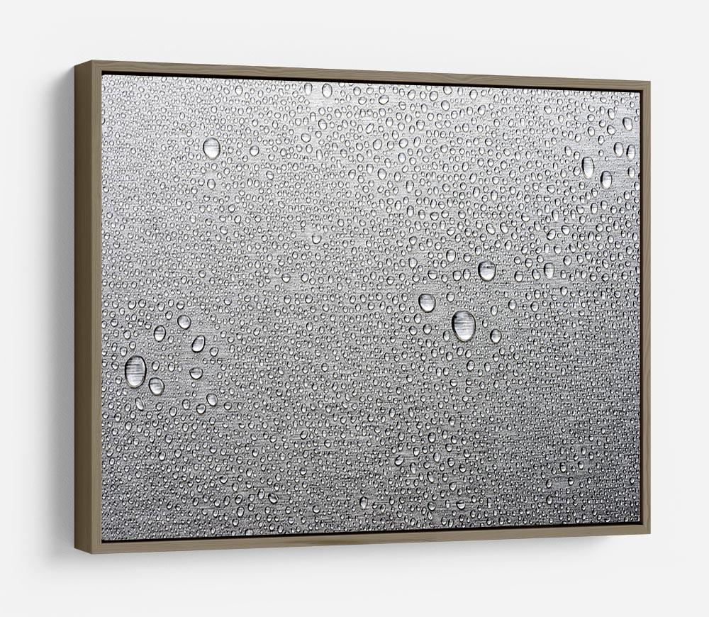 Brushed metal surface with water HD Metal Print - Canvas Art Rocks - 10