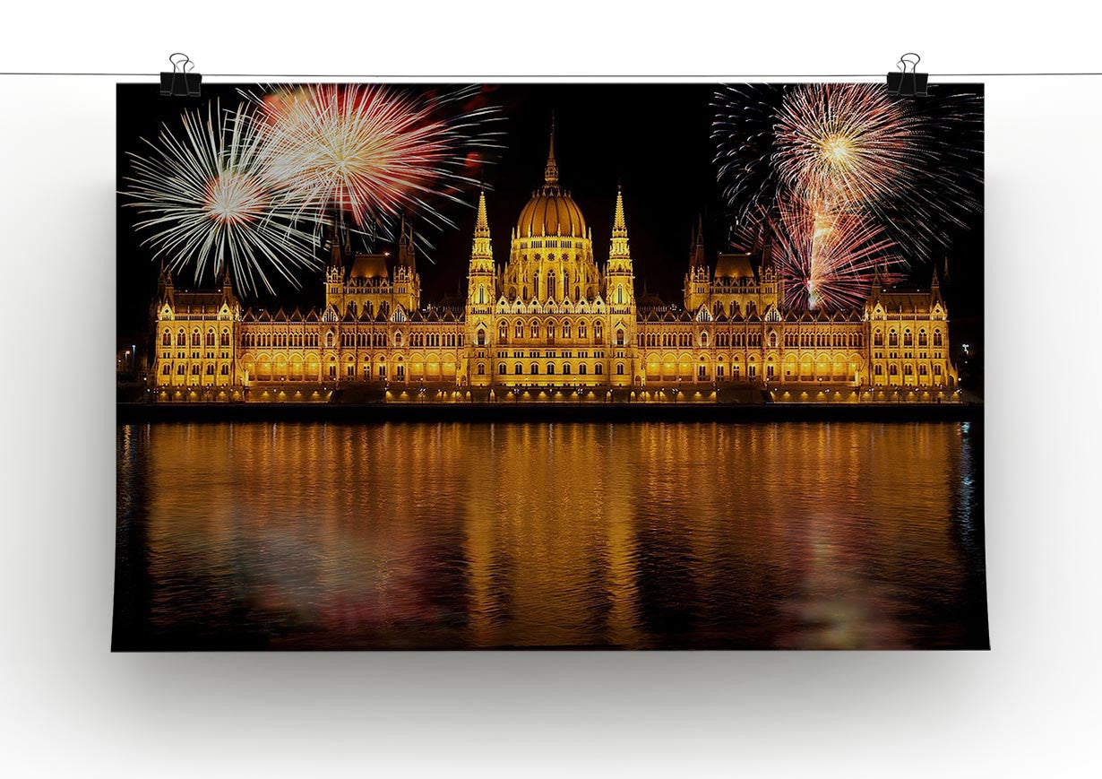 Budapest Fireworks Print - Canvas Art Rocks - 2