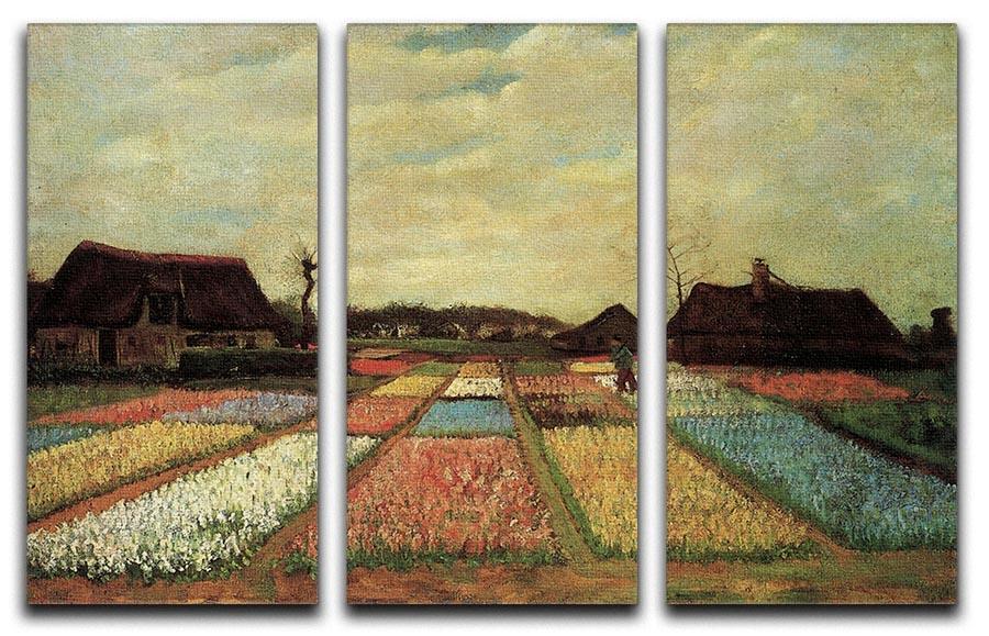 Bulb Fields by Van Gogh 3 Split Panel Canvas Print - Canvas Art Rocks - 4
