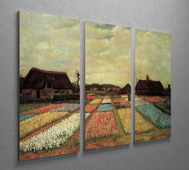 Bulb Fields by Van Gogh 3 Split Panel Canvas Print - Canvas Art Rocks - 4