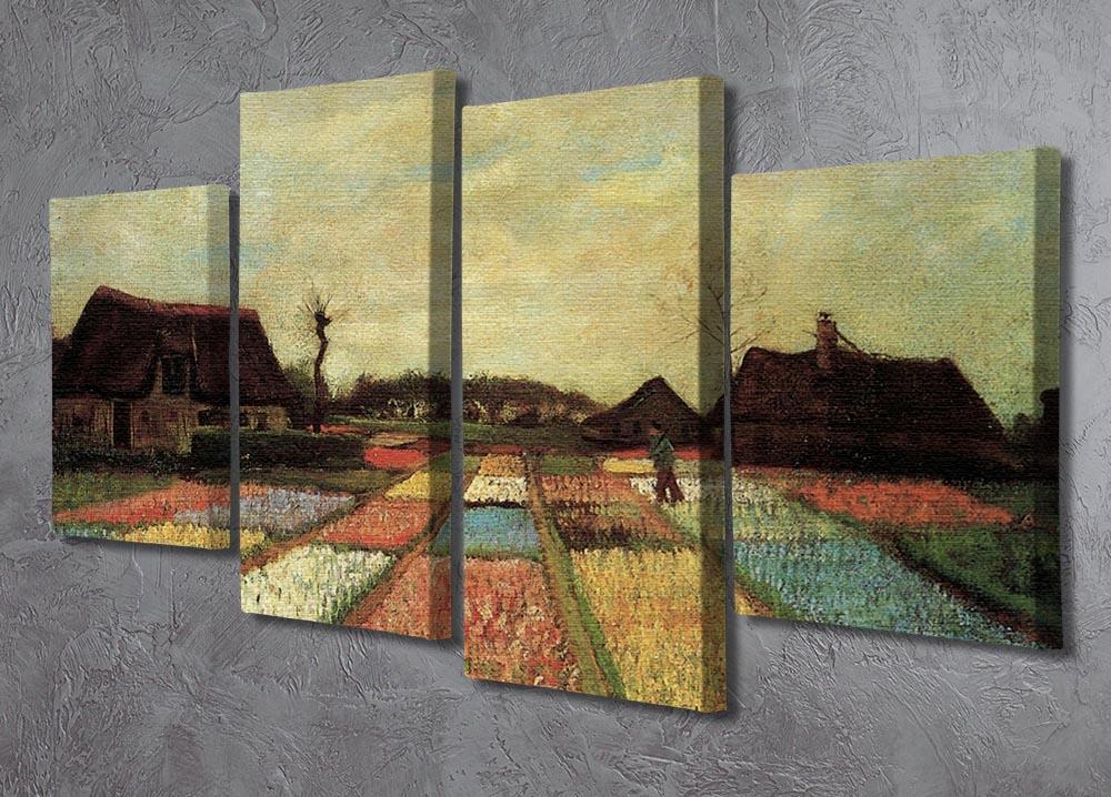 Bulb Fields by Van Gogh 4 Split Panel Canvas - Canvas Art Rocks - 2